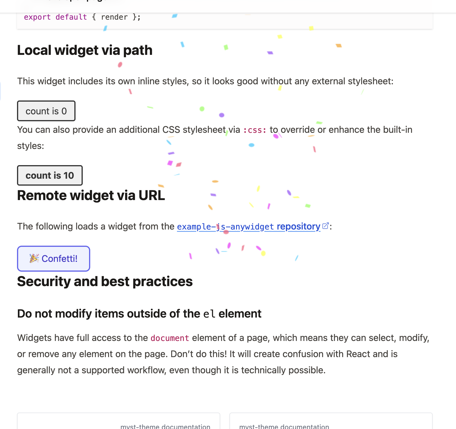 A little confetti demo that we use to show off embedding widgets in a MyST document with anywidget!