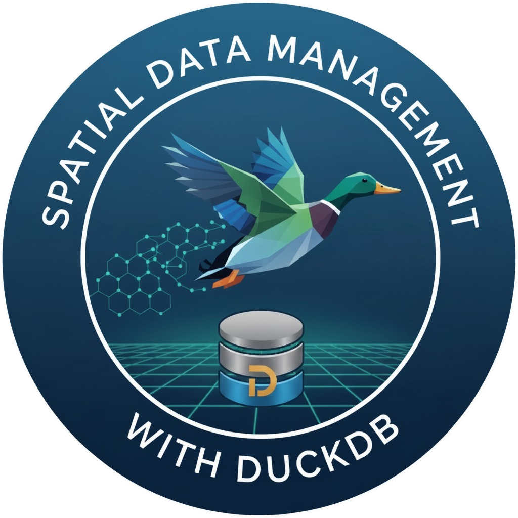 A practical guide to managing and analyzing large-scale spatial data using DuckDB, focusing on efficient SQL workflows and modern geospatial analytics.